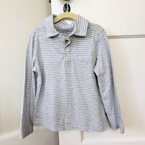 Striped Long Sleeve Polo Shirt